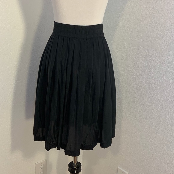 Vintage VGUC Esprit Sport Black Rayon Skirt - Size Small - Picture 1 of 7